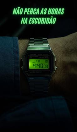 Imagem de Relógio Casio Unissex Masculino E Feminino De Pulso Vintage Prateado Com Pulseira Em Aço Inoxidável Original