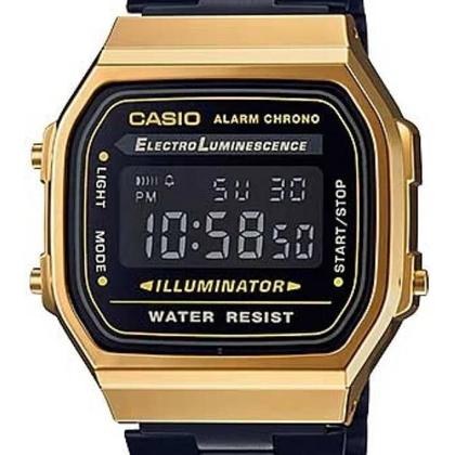 Imagem de Relógio Casio Vintage A168WEGB-1BDF Preto/Dourado