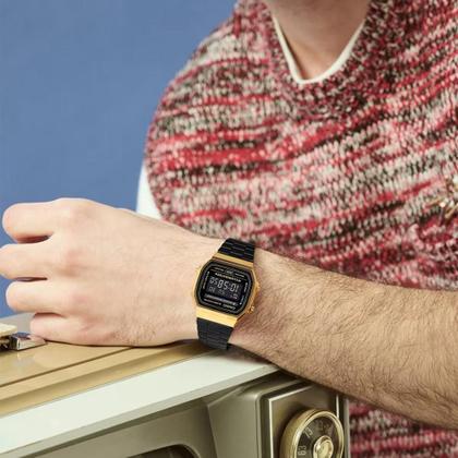 Imagem de Relógio Casio Vintage A168WEGB-1BDF Preto/Dourado