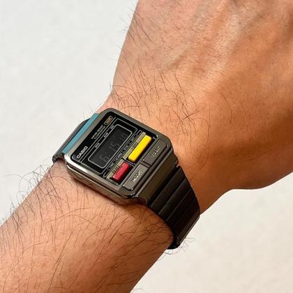 時計 CASIO Relógio Casio Vintage Unissex A120WEGG-1BDF - Relógio Masculino