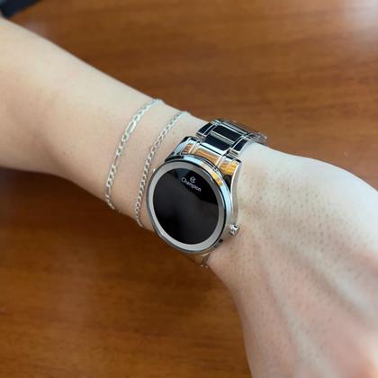 Imagem de Relógio Champion Digital Led Redondo Tamanho Médio prata