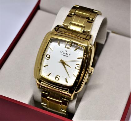 Imagem de Relogio champion dourado quadrado grande cn28731h