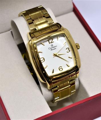 Imagem de Relogio champion dourado quadrado grande cn28731h