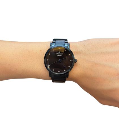 Imagem de Relógio Champion Feminino Azul  Elegance Luxo  QTZ