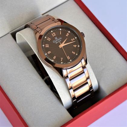 Imagem de Relogio champion feminino chocolate cn29409r