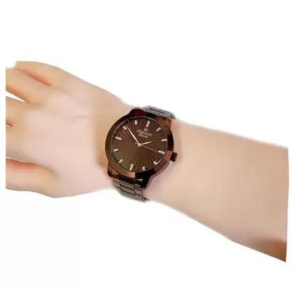 Imagem de Relogio champion feminino chocolate marron grande cn29276j