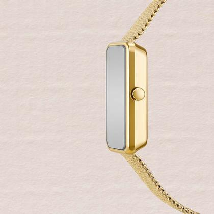 Imagem de Relógio Champion Feminino Digital Espelhado Led Quartzo Modern Prova Dágua 3 ATM 30 Metros Pulseira de Aço Inóx Casual Dourado CH40080B