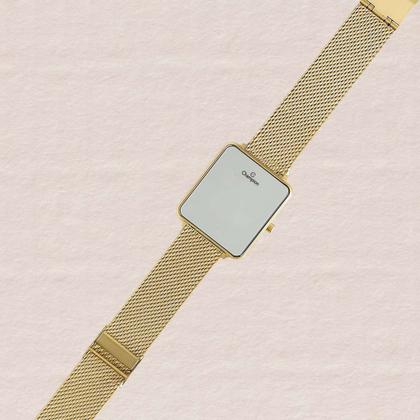 Imagem de Relógio Champion Feminino Digital Espelhado Led Quartzo Modern Prova Dágua 3 ATM 30 Metros Pulseira de Aço Inóx Casual Dourado CH40080B