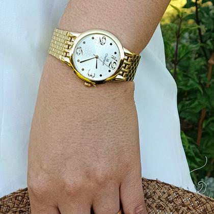Imagem de Relógio Champion Feminino Dourado A Prova D'água Original Elegante 155H