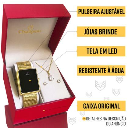 Imagem de Relógio Champion Feminino Dourado Original 1 ano de garantia