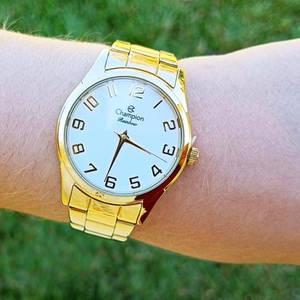 Imagem de Relógio Champion Feminino Dourado Original Aço Inox Analógico A Prova Dágua 50M Elegante CN29883B