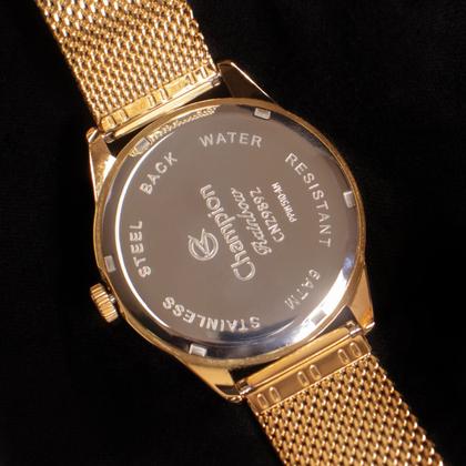 Imagem de Relógio Champion Feminino Dourado Prova DAgua + Kit de Brincos e Colar Garantia De Um Ano