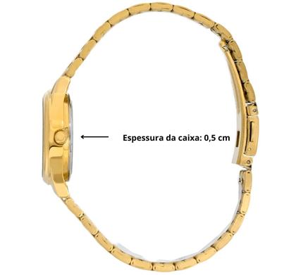 Imagem de Relogio Champion Feminino Pequeno Dourado Prova Dagua