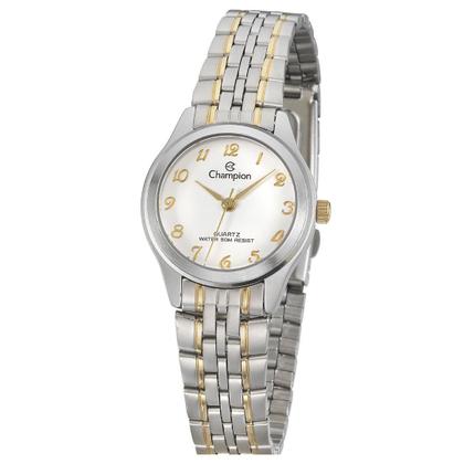 Imagem de Relógio Champion Feminino Pequeno  Misto Fundo Branco + Semi Joia QTZ