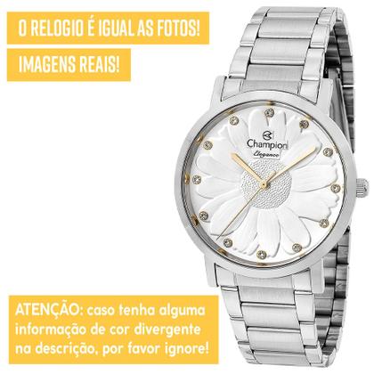 Imagem de Relógio Champion Feminino Prata Analógico Prova Dágua Luxo