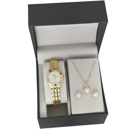 Imagem de Relogio  Champion Feminino Pulso Prova D'agua com kit joia