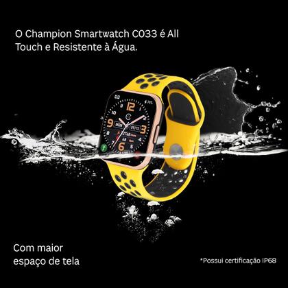 Imagem de Relogio Champion Smart Watch Inteligente 033 Lançamento Prova DAgua CH50033U + Pulseira Extra e Garantia de um ano