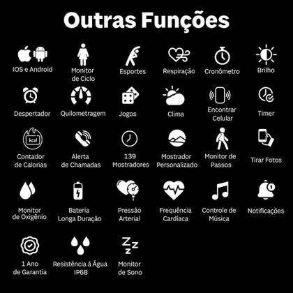 Imagem de Relogio Champion Smart Watch Lançamento Prova DAgua CH50033A + Pulseira Extra e Garantia de um ano