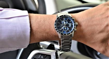 Relogio Citizen Masculino Visor Azul Multifunção Original +