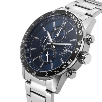 Relogio Citizen Masculino Visor Azul Multifunção Original +