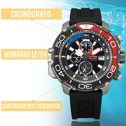 Relógio Citizen Promaster Aqualand Masculino Preto Original