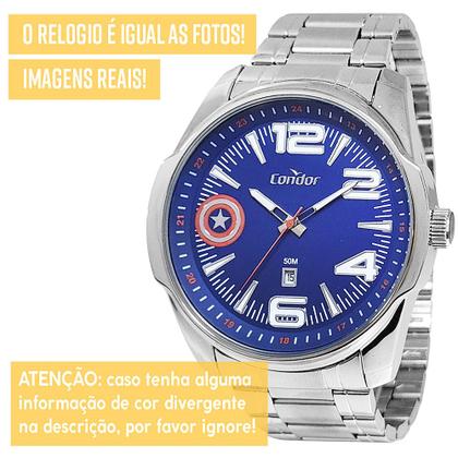 Imagem de Relógio Condor Masculino Original Prata Prova Dágua Garantia