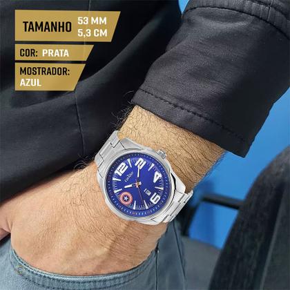 Imagem de Relógio Condor Masculino Original Prata Prova Dágua Garantia