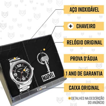Imagem de Relógio Condor Prata Masculino 1 Ano De Garantia Analógico