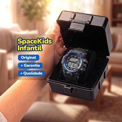 Imagem de Relogio Criança Silicone Digital Infantil Menino + Caixa presente adolescente silicone ajustavel original azul preto