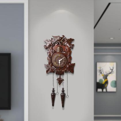 Imagem de Relógio cuco Kendal MX313 feito à mão em madeira com sensor noturno