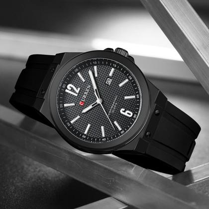 Imagem de Relógio Curren Esportivo Casual Masculino + Chaveiro Roda