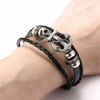 Imagem de Relógio Curren Luxo Casual Masculino + Pulseira Couro Âncora