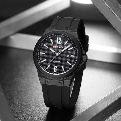 Imagem de Relógio Curren Luxo Casual Masculino + Pulseira Couro Âncora