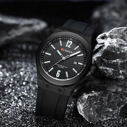Imagem de Relógio Curren Social Casual Masculino + Pulseira Hematita