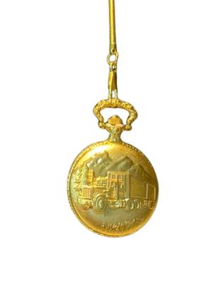 Imagem de Relógio de Bolso Banhado a Ouro 18K Caminhão Retrô