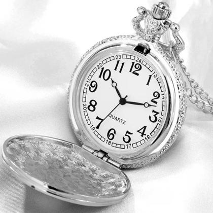 Imagem de Relógio De Bolso Feminino Mandala Com Corrente Aço E Estojo