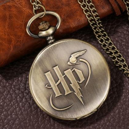 Imagem de Relógio De Bolso H Potter Aço Inoxidável Com Corrente Estojo