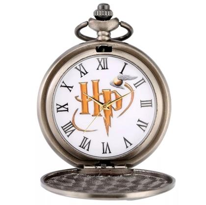 Imagem de Relógio De Bolso H Potter Aço Inoxidável Com Corrente Estojo