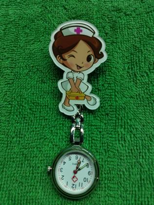 Imagem de Relógio De Lapela Funcional Enfermagem Aço Inox Corrente