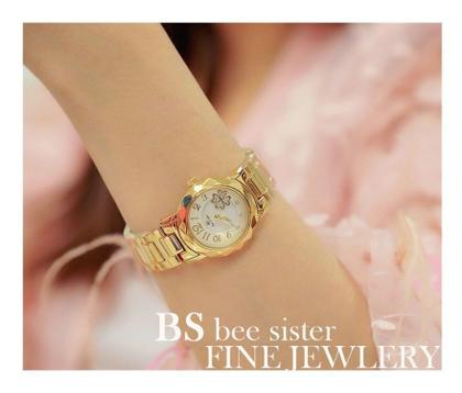 Imagem de Relógio De Luxo Feminino Strass Bee Sister Fa1481 