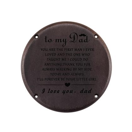 Imagem de Relógio de madeira devidamente gravada para o pai com gravação personalizável