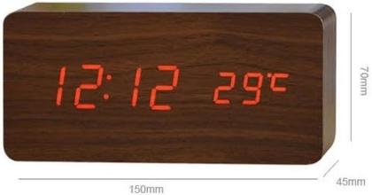 Imagem de Relógio De Mesa Digital Data Hora Temperatura Led 3 alarmes sensor liga e desliga