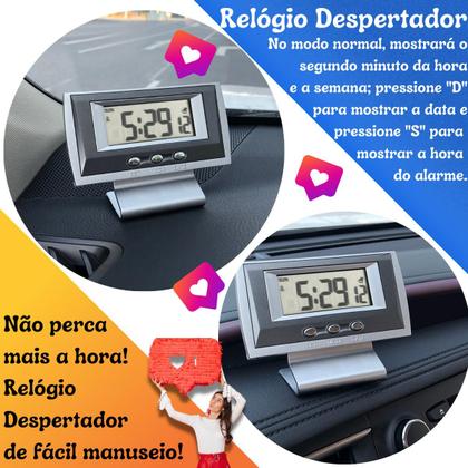 Imagem de Relógio De Mesa Digital Despertador + Temperatura Led Alarme