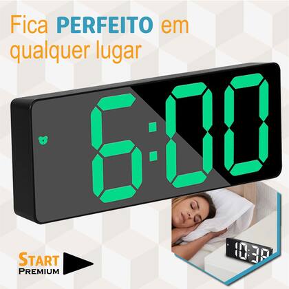 Imagem de Relógio De Mesa Digital Led Grande Com Calendário Temperatura Linha Premium