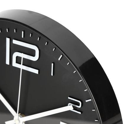 Imagem de Relogio de parede 29 cm preto com numeros brancos