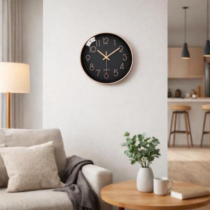 Imagem de Relógio de parede 30 cm Quartz Preto