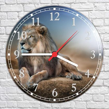 Imagem de Relógio De Parede Animais Leão Decorações Salas Interior Quartz