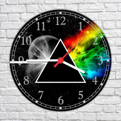 Imagem de Relógio De Parede Banda Pink Floyd Rock Bar Quarto Salas Tamanho Grande 50 Cm Quartz G01