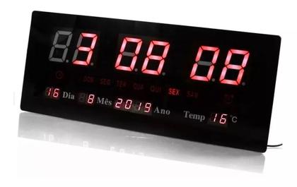 Imagem de Relogio De Parede Digital Led Digital Alarme Grande