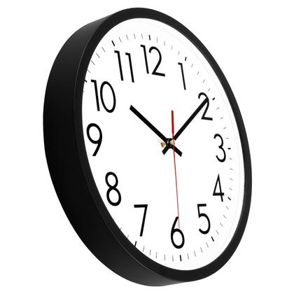 Imagem de Relógio de parede Lumuasky Silent Non-Ticking 30 cm de quartzo preto